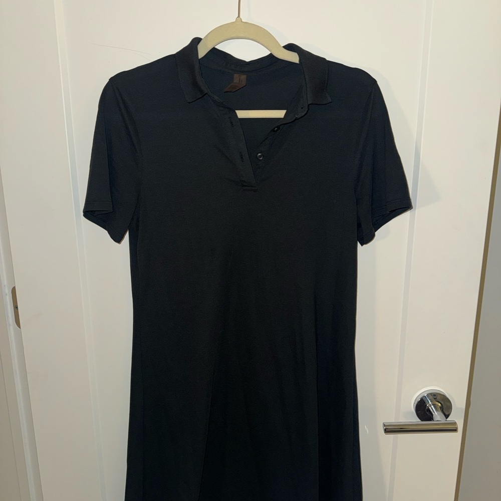 Outdoor Voices Black Polo Dress